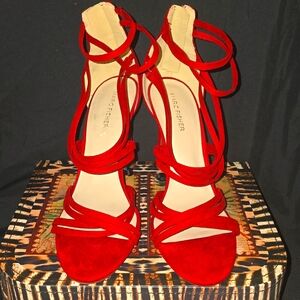 Red Suede Heels